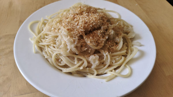 Spaghetti au chou fleur super rapide et vegan